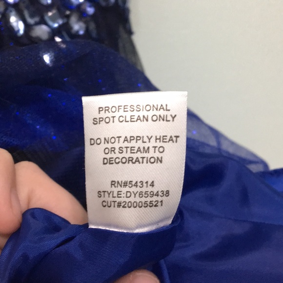 BeeDarlin Midnight Blue Sparkly Short Dress - Picture 5 of 8